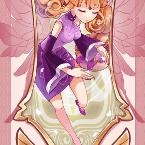 花精灵王卡牌 紫荆花