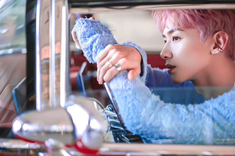 白敬亭|粉发男爱豆 cr.tea-krisy #白敬亭# 67