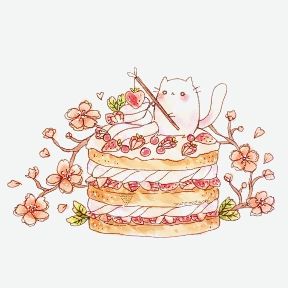 治愈系的甜点插画