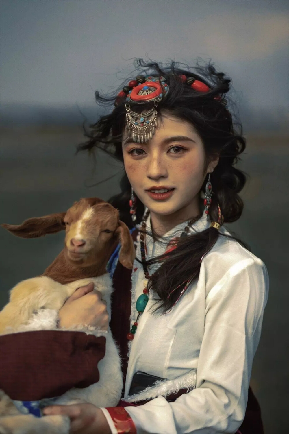 藏族少女 高原红 