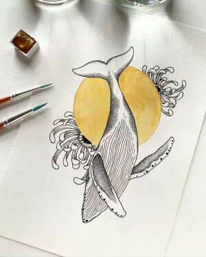 插画， ins：wolfandbear.co ​​​