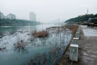 江滨雾天-鼎文化公园_水北溪（胶片相片-NK F-原图直出）何知宇 摄