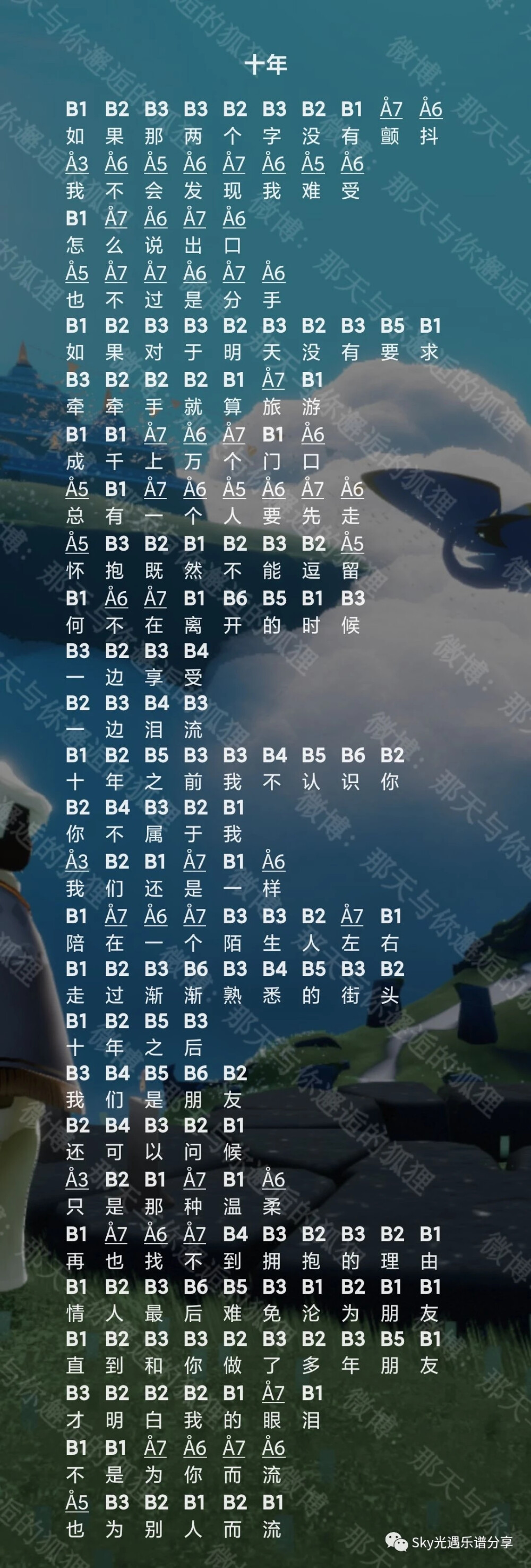 光遇乐谱