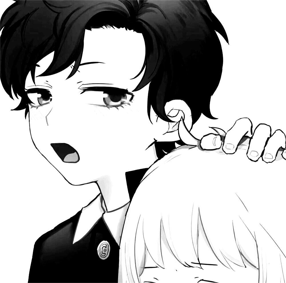 黑白动漫情头 间谍过家家 次瓜