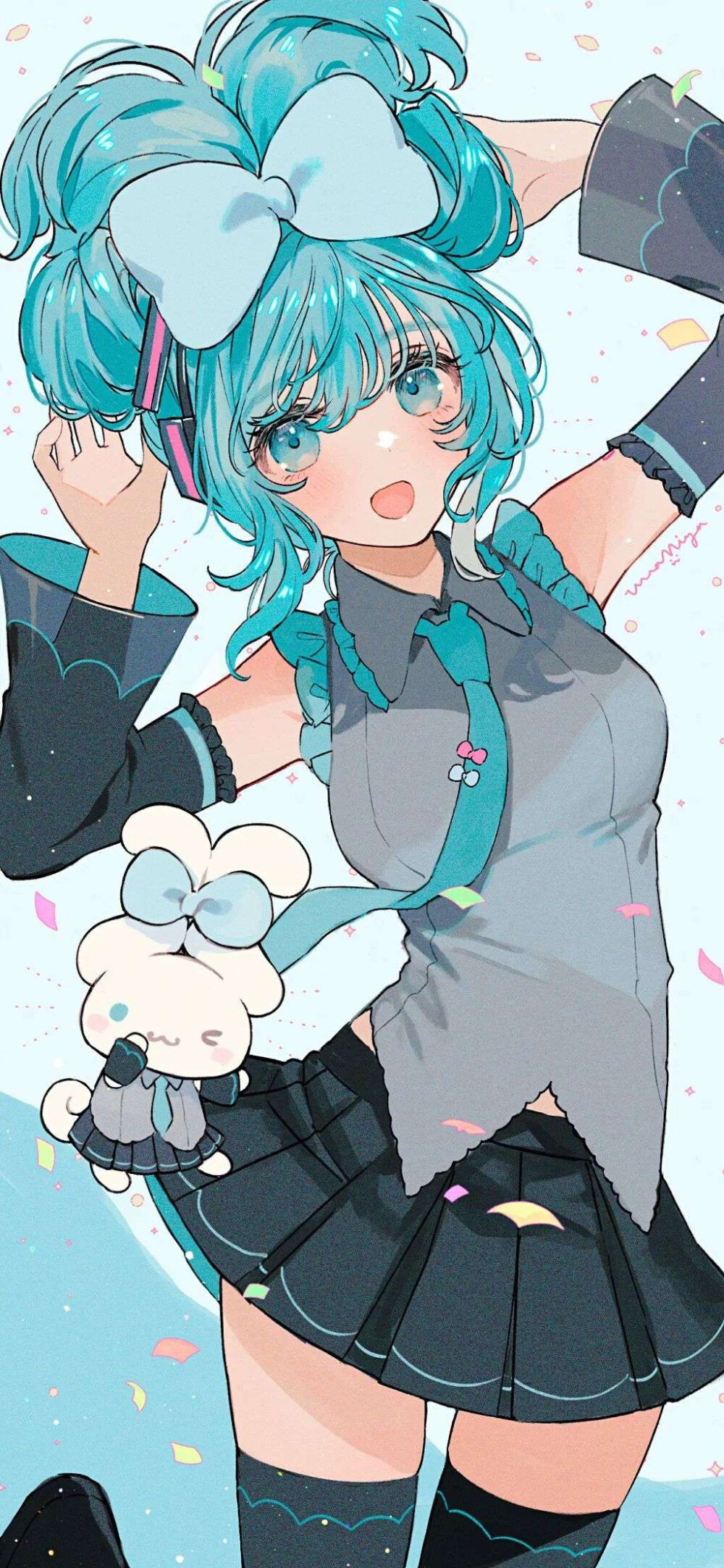 ꒰ঌ初音未来×玉桂狗 全全面屏壁纸໒꒱