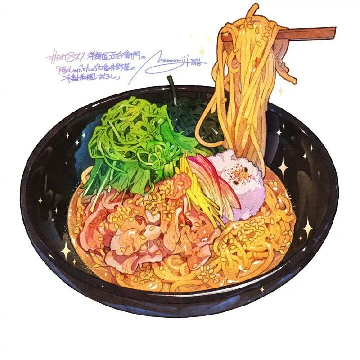 写实食物插画 插画师：via. mamomiji