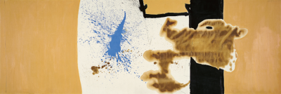 罗伯特·马瑟韦尔（Robert Motherwell）《旅程：十年后》（El Viaje: Diez Años Después），布面丙烯，175.3×523.5×4.7cm，1961年 ©Guggenheim Museum Bilbao.