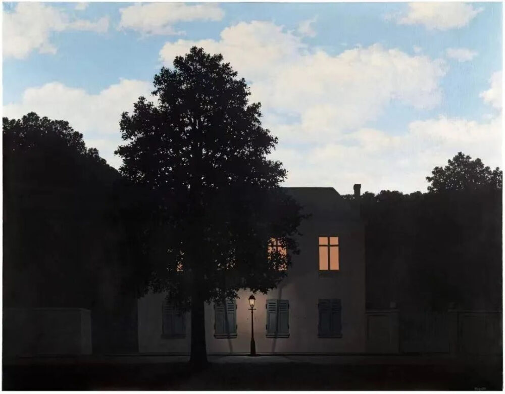 雷内·马格利特(rené magritte)《光之帝国》,布面油画,114