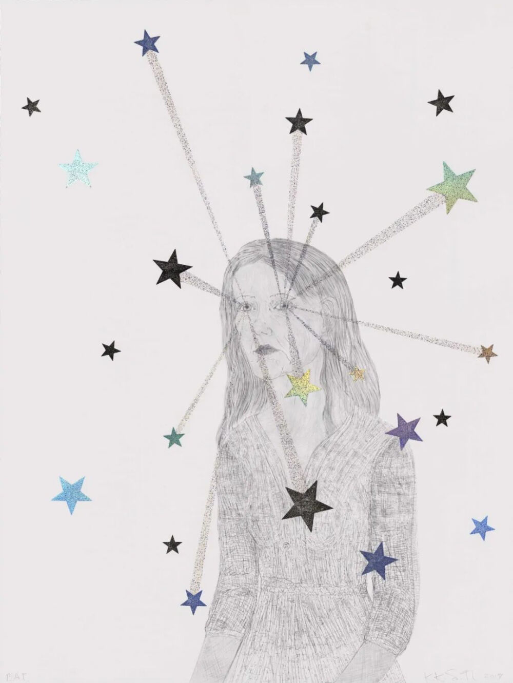 Kiki Smith《Promising》，版画，99.7×74.9cm，2018年