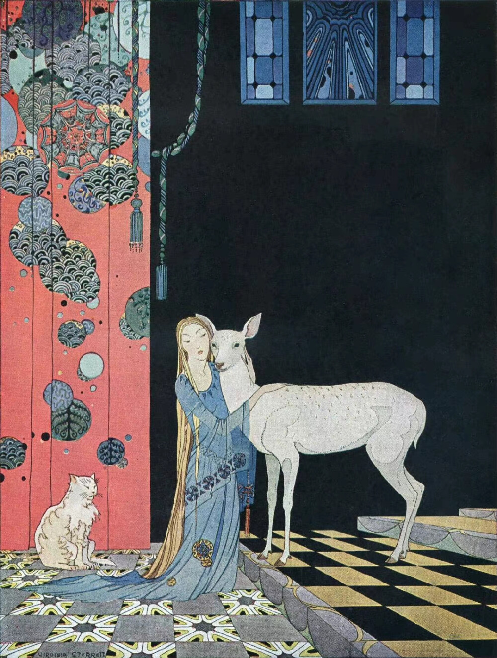 美国女艺术家弗吉尼亚.弗朗西丝.斯特雷特（Virginia Frances Sterrett，1900–1931)在1920年代为古老的童话故事绘制的充满爵士风情的插画。 ​​​