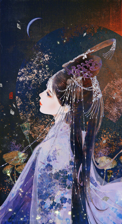 200203 有一美人兮，见之不忘，一日不见兮，思之如狂。 作者：画画的慕白