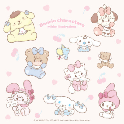  Mikko × Sanrio characters 插画