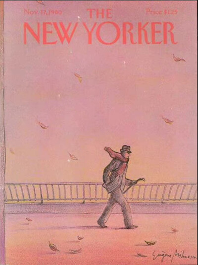 上世纪《纽约客》杂志封面中的粉调。 ​