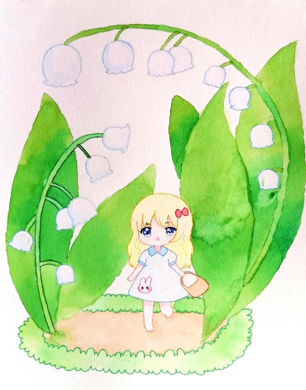 原创水彩插画水彩人物