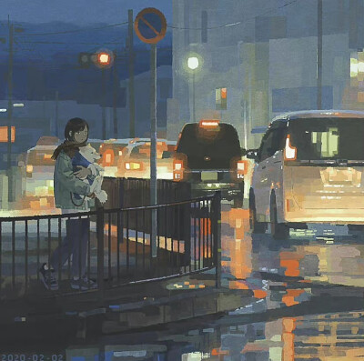 治愈氛围感水彩插画
独属少年的美好
画师：ins@j_kmor