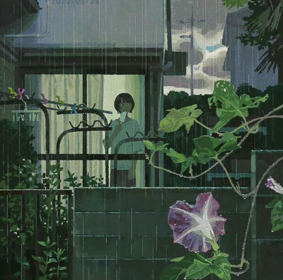 治愈氛围感水彩插画
独属少年的美好
画师：ins@j_kmor