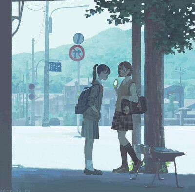 治愈氛围感水彩插画
独属少年的美好
画师：ins@j_kmor