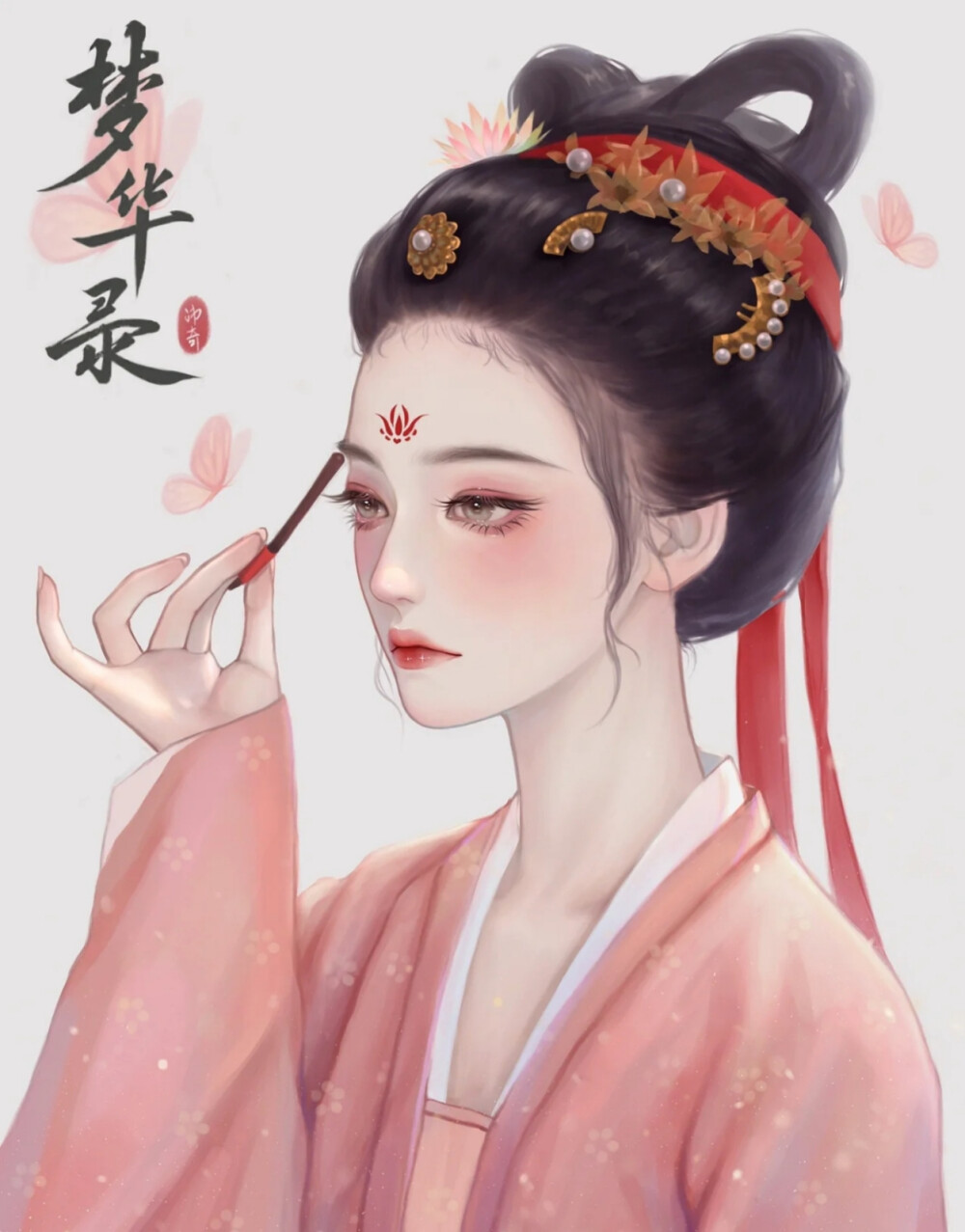 美女手绘