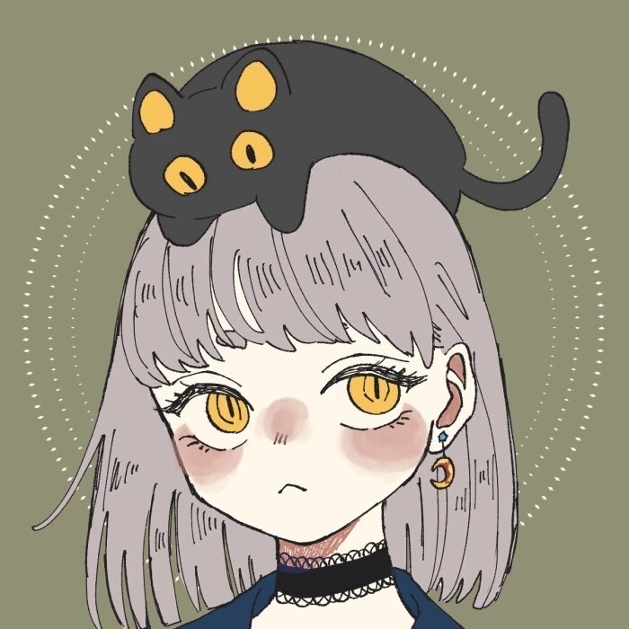 手绘闺蜜女生动漫头像系列