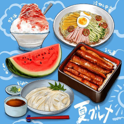 日本风味美食插画