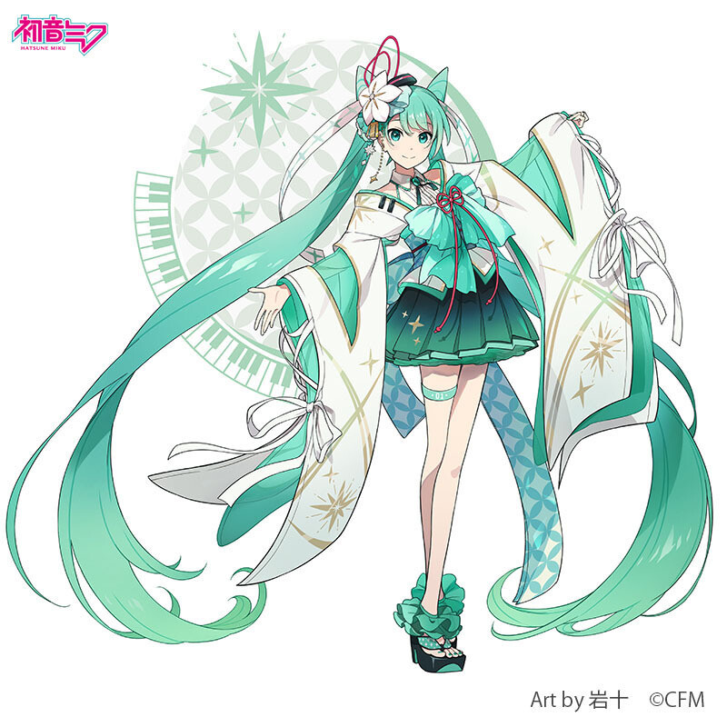 初音ミク 15周年纪念 江户切子玻璃杯