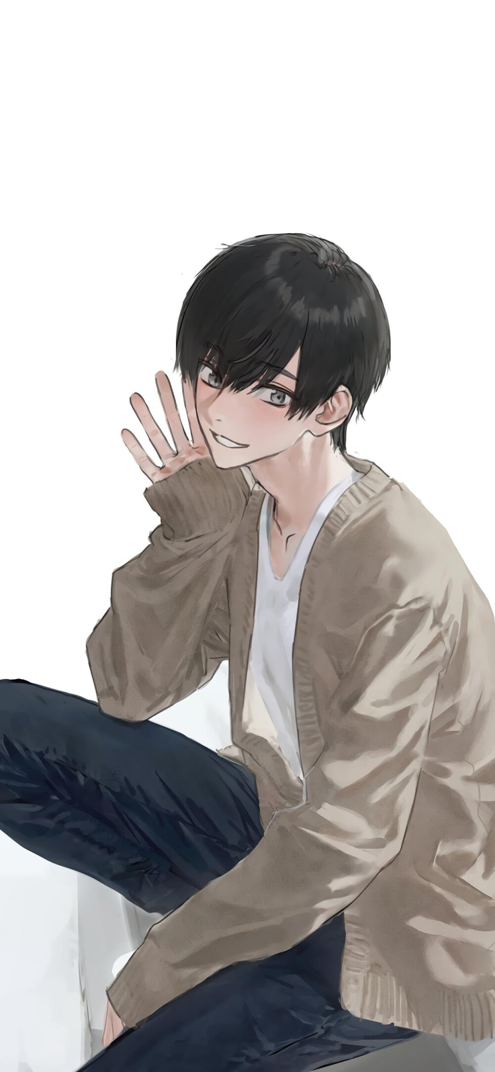 二次元男生插画