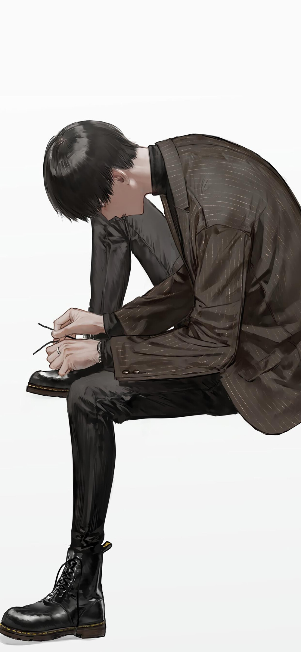 二次元男生插画