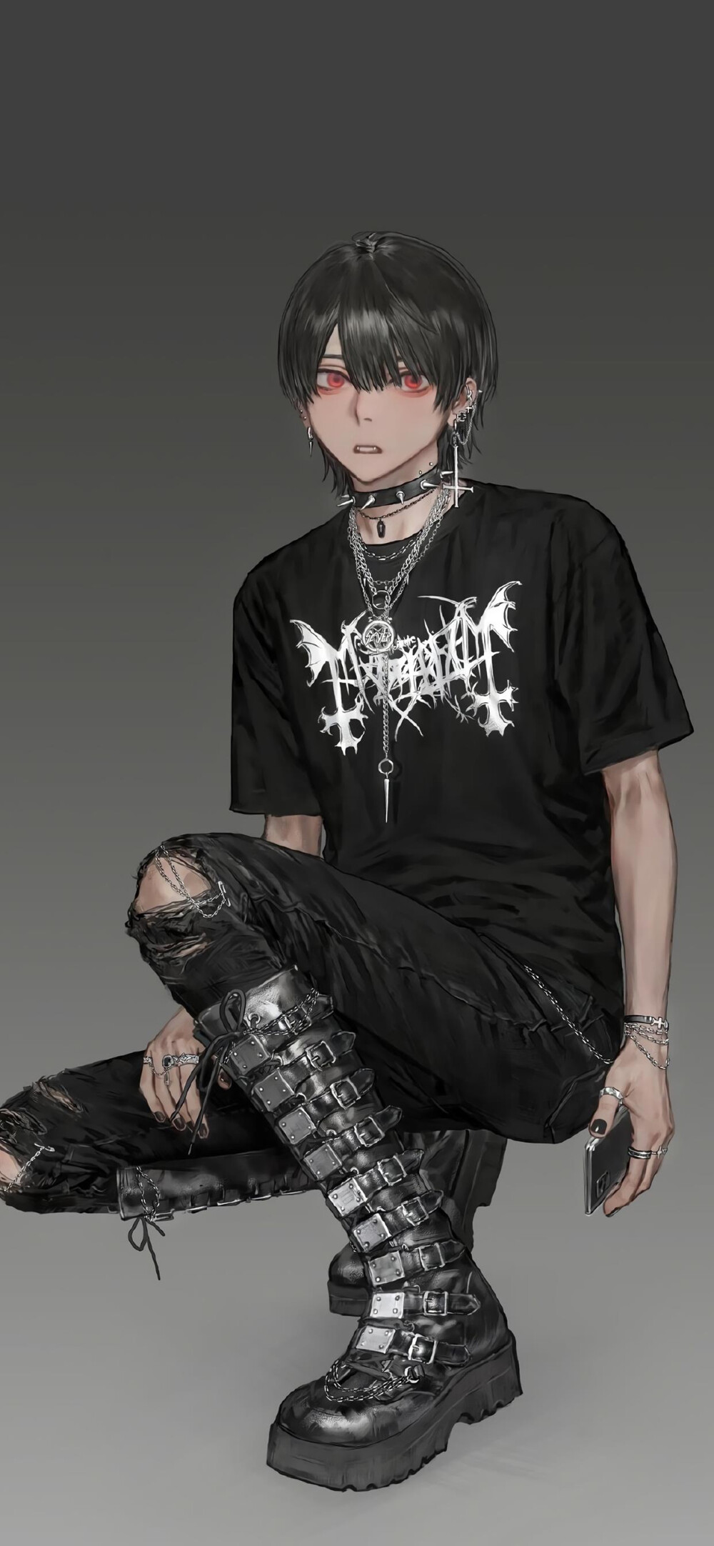 二次元男生插画