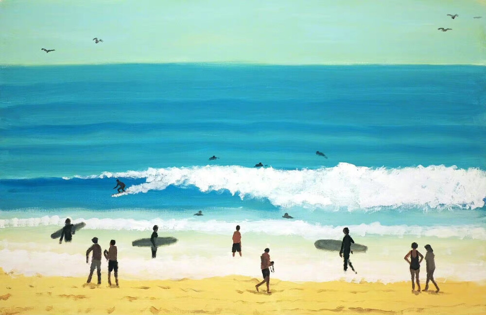 夏天就要去海边。作者：Jean Jullien ​