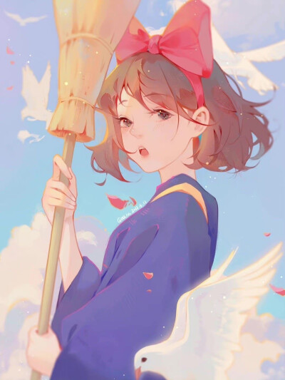 “少女的裙摆盛满了盛夏”
画师：画画的果露