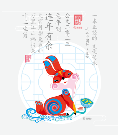 国潮志之中国红兔