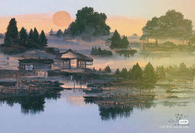 风景 背景 古风 壁纸 唯美