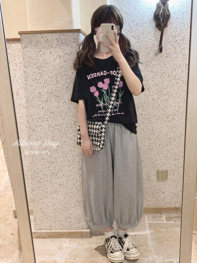 春夏薄款 懒人休闲 麻灰色 咖色 宽松直筒灯笼裤 柔软长裤 W