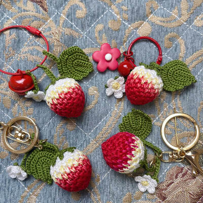 蕾丝渐变仿真奶油草莓