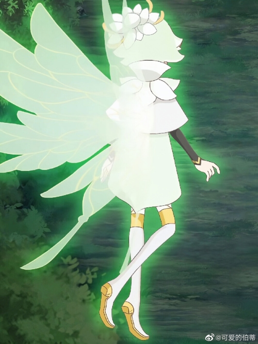 昙花夜华初始形象背影全身图