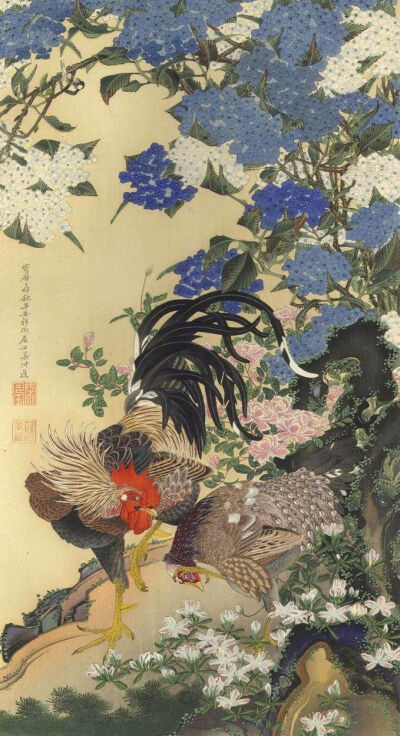 【艺术分享】日本画家Ito Jakuchu（1716 – 1800） 绘画作品 ​​​