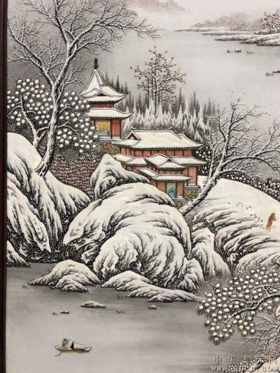 雪景山水