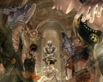 #JOJO# 神仙太太的同人作品，画风真的太好看了
P：75352050 ​​​