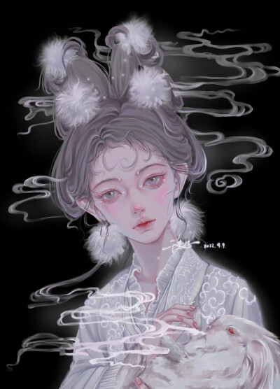 中秋节快乐，记得吃月饼
画师:插画师千惠子