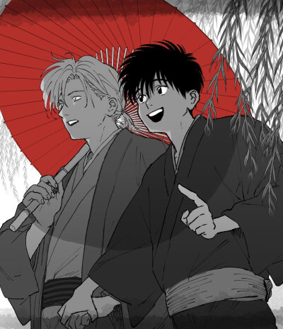 [cp]#banana fish# ずず太太绘制的亚修英二日常更新，哭到流泪 [泪][泪][泪]平行世界的幸福的他们
(twi:zz_bnn ​） ​​​[/cp]
叶不羞羞羞羞羞羞