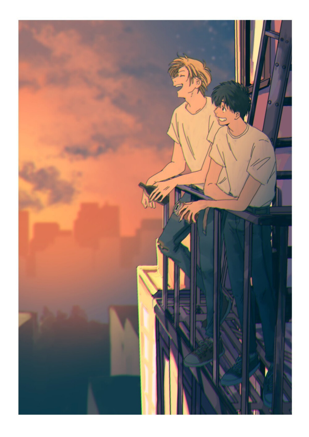 [cp]#banana fish# ずず太太绘制的亚修英二日常更新，哭到流泪 [泪][泪][泪]平行世界的幸福的他们
(twi:zz_bnn ​） ​​​[/cp]
叶不羞羞羞羞羞羞