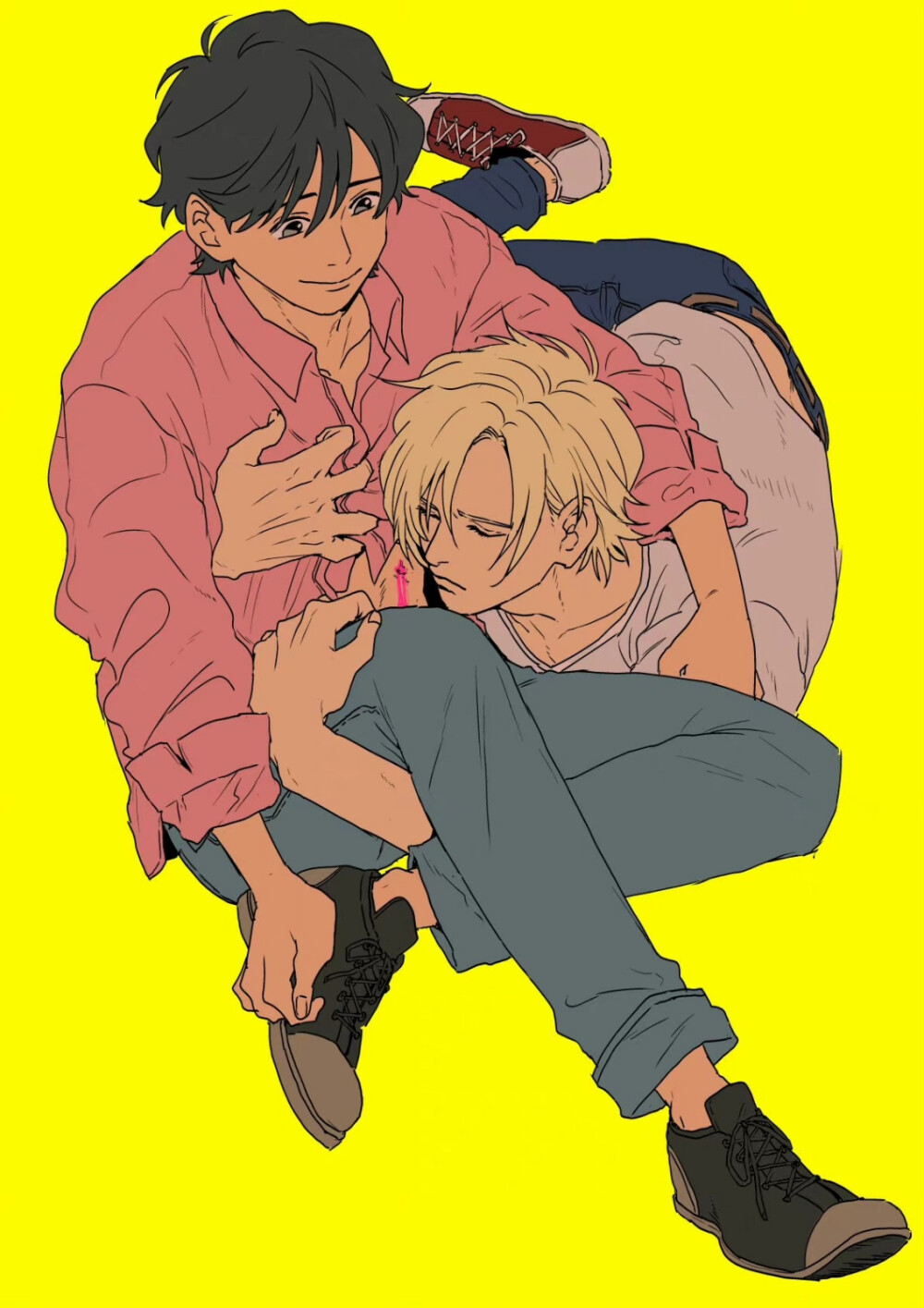 [cp]#banana fish# ずず太太绘制的亚修英二日常更新，哭到流泪 [泪][泪][泪]平行世界的幸福的他们
(twi:zz_bnn ​） ​​​[/cp]
叶不羞羞羞羞羞羞