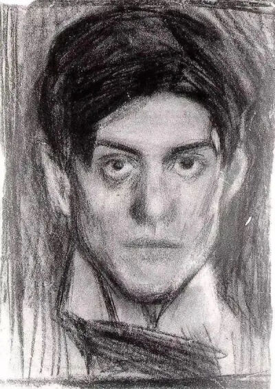 毕加索，Self-Portrait，1900Museu Picasso de Barcelona
