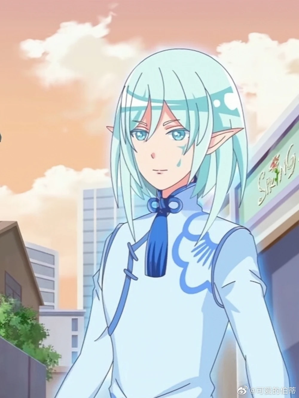 节气花信 雨水 半身图