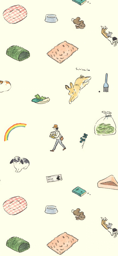 小清新 兔子壁纸 侵删