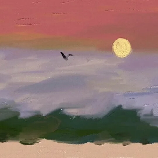 背景｜油画｜壁纸｜
少年有他的山海，有他的重重山影，有他的万里波涛，如果可以，风给他，沙漠给他，天空也给他。
A teenager has his mountains and seas, his mountains and shadows, and his waves. If you can, the wind will give him, the desert will give him, and the sky will also give him.
