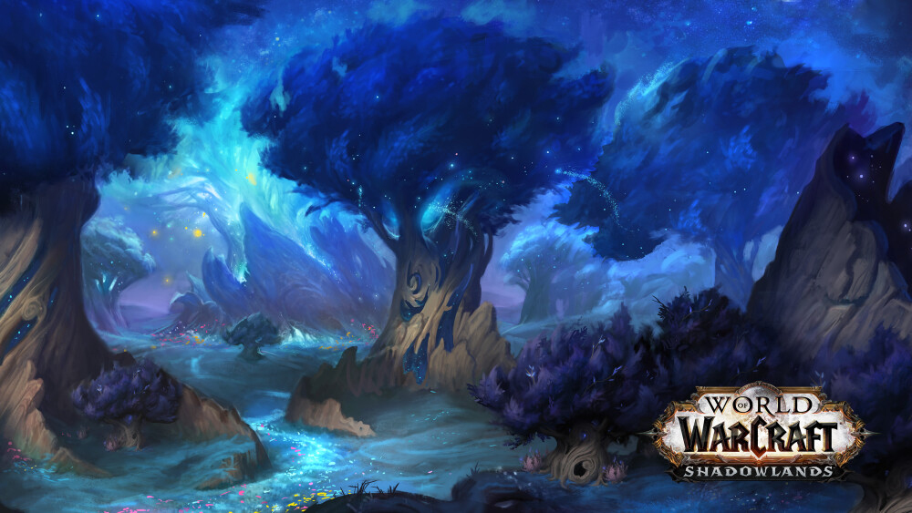 魔兽世界 炽蓝仙野 WOW Shadowlands Ardenweald concept art