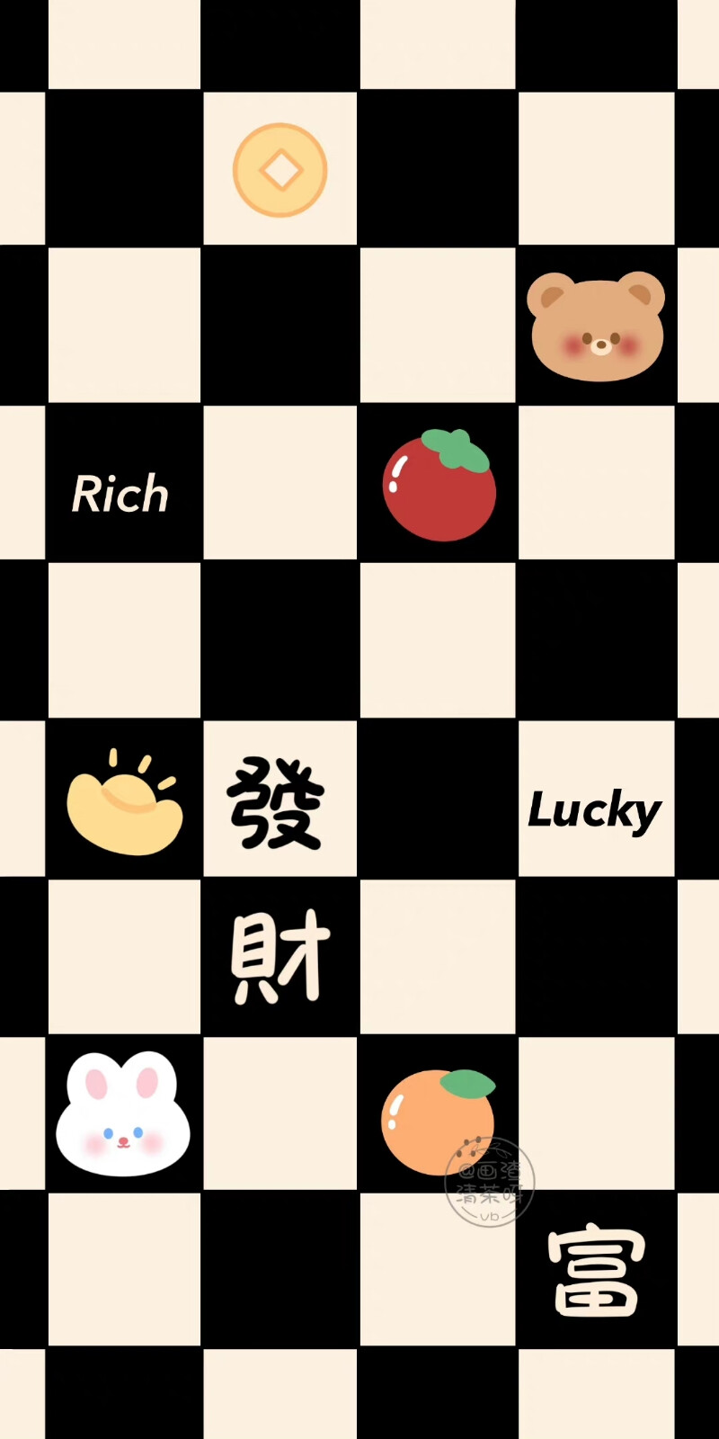 棋盘格系列～
画师:画渣清茶呀