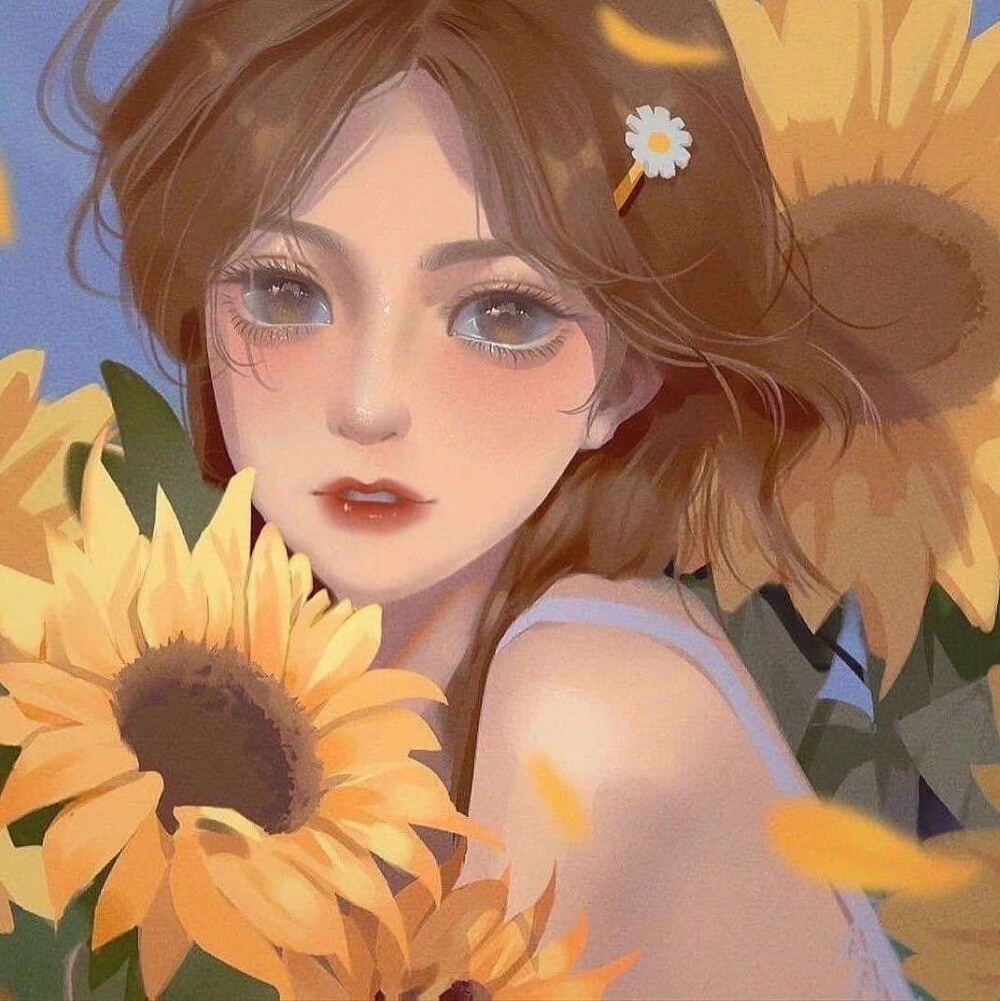 手绘女头