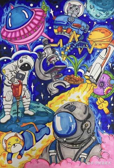 有些难度的儿童画